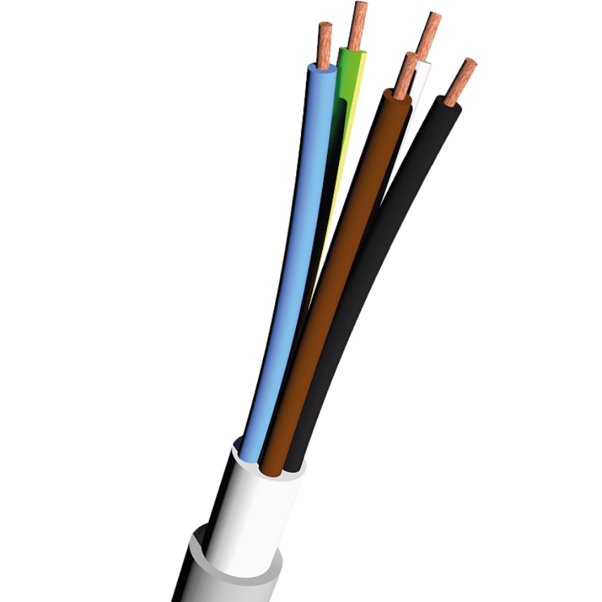FE0-Kabel 5×4.0mm² LNPE grau Dca  